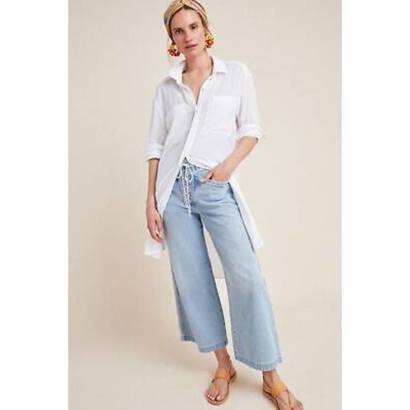 Citizens of Humanity Nadia Wide Leg Crop Blue Jeans 27 FLAW - Picture 1 of 7